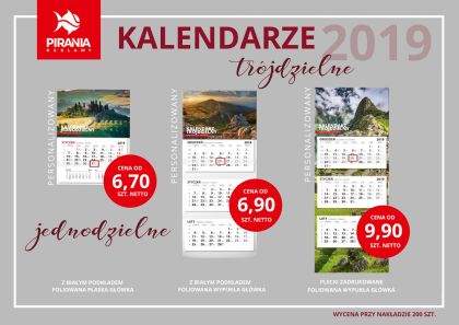 Oferta na kalendarze 2019